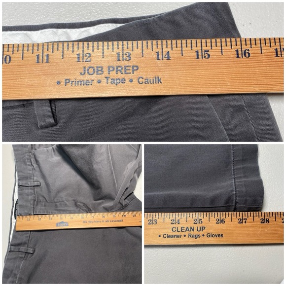 Banana Republic Aiden Slim Fit Chinos 33x30 (32x29) Rapid Movement Gray Preppy - Picture 4 of 8